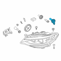 OEM BMW High Beam Bulb Diagram - 07-11-9-907-004