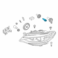 OEM 2014 BMW ActiveHybrid 3 Long Life Light Bulb Diagram - 63-21-7-160-795
