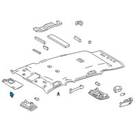 OEM 2021 Toyota Highlander Sunvisor Holder Diagram - 74348-47010-B3