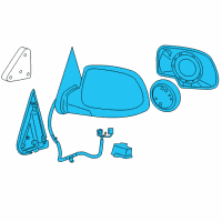 OEM Chevrolet Silverado 2500 Mirror Assembly Diagram - 15124827