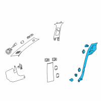 OEM 2016 Chevrolet SS Lock Pillar Trim Diagram - 92264464