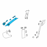 OEM 2015 Chevrolet SS Weatherstrip Pillar Trim Diagram - 92278492