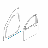 OEM 2011 BMW 740Li Seal, Door Gap, Door, Front Bottom Diagram - 51-33-7-178-005