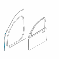 OEM 2014 BMW ActiveHybrid 7 Gasket, Door Joint, A Column, Right Diagram - 51-76-7-177-936