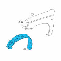 OEM 2002 Toyota 4Runner Fender Liner Diagram - 53875-35050