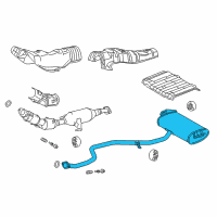 OEM 2011 Lexus CT200h Exhaust Tail Pipe Assembly Diagram - 17430-37470