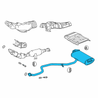 OEM 2017 Lexus CT200h Exhaust Tail Pipe Assembly Diagram - 17430-37470