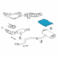 OEM 2014 Lexus CT200h Insulator, Main Muffler Heat Diagram - 58327-76010