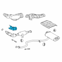 OEM Lexus INSULATOR, Exhaust Pipe Diagram - 17551-37040