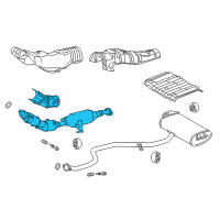 OEM 2015 Lexus CT200h Front Exhaust Pipe Assembly Diagram - 17410-37513