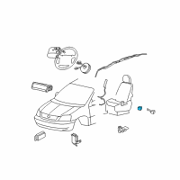 OEM 2007 Mercury Monterey Side Sensor Diagram - 6F2Z-14B345-AA