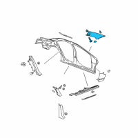 OEM 2008 Pontiac G6 Molding Asm-Windshield Side Upper Garnish *Light Ttnum Diagram - 15779115