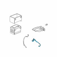 OEM 2002 Cadillac Escalade EXT Cable Asm, Auxiliary Battery Negative(46"Long) Diagram - 15321207