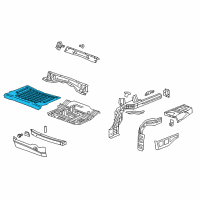 OEM 2017 Cadillac CT6 Center Floor Pan Diagram - 22952273