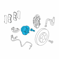 OEM Cadillac CT6 Hub & Bearing Diagram - 13542187