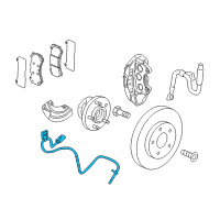 OEM 2016 Cadillac ATS Front Speed Sensor Diagram - 23147549