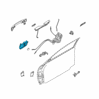 OEM 2005 Nissan Maxima Rear Door Inside Handle Assembly, Left Diagram - 80671-ZA300