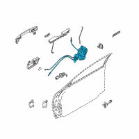 OEM Nissan Maxima Front Left Door Lock Actuator Diagram - 80501-7Y00A