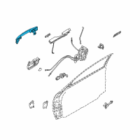 OEM 2007 Nissan Maxima Front Outside Door Handle Assembly, Left Diagram - 80607-ZK00A