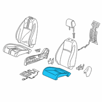 OEM 2019 Honda Civic Pad, Right Front Seat Cushion Diagram - 81137-TEZ-G41