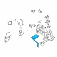 OEM Lincoln Heater Core Diagram - 7L1Z-18476-C