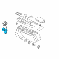 OEM 2009 Ford Mustang Cup Holder Diagram - 5R3Z-7813562-AAA