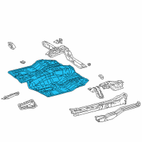 OEM 1996 Toyota RAV4 Front Floor Pan Diagram - 58111-42903