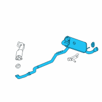 OEM 2007 Saturn Sky Muffler & Pipe Diagram - 20787686