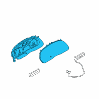 OEM 2004 Ford Ranger Cluster Assembly Diagram - 6L5Z-10849-HA