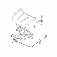 OEM Nissan Rogue Cable Assembly-Hood Lock Diagram - 65620-JM00A