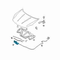 OEM Nissan Rogue Male Assy-Hood Lock Diagram - 65601-JM00A