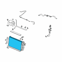 OEM 2003 Cadillac Seville Radiator Assembly Diagram - 89018529