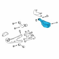 OEM 2021 Lexus RX450hL Rear Suspension Control Arm Assembly, No.2 Diagram - 48730-0E050