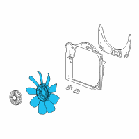 OEM Hummer Fan Blade Diagram - 25844695