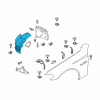 OEM 2011 BMW 535i Cover, Wheel Arch, Frontsection, Front Left Diagram - 51-71-7-186-727