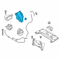 OEM 2015 BMW 535d Engine Mount Bracket Left Diagram - 22-11-6-788-557