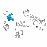 OEM 2015 Hyundai Genesis Engine Support Bracket Assembly, Right Diagram - 21825-B1300