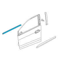 OEM 2013 Honda Insight Molding Assy., L. FR. Door Diagram - 72450-TM8-013