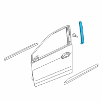 OEM 2014 Honda Insight Garnish, L. FR. Door Sash Diagram - 72470-TM8-A01