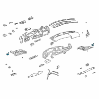 OEM 2008 Cadillac SRX Instrument Panel Lamp Diagram - 3525213