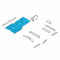 OEM 2015 Lincoln Navigator Rear Floor Pan Diagram - 9L1Z-4011215-A