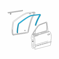 OEM 2000 Hyundai Accent Weatherstrip-Front Door Body Side RH Diagram - 82120-25000