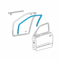 OEM 2004 Hyundai Accent Weatherstrip-Front Door Body Side RH Diagram - 82120-25000