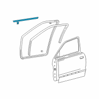 OEM 2003 Hyundai Accent Weatherstrip Assembly-Front Door Belt Outside LH Diagram - 82210-25000
