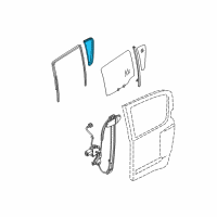 OEM Nissan Pathfinder WEATHERSTRIP - Rear Corner, RH Diagram - 82272-ZS30A