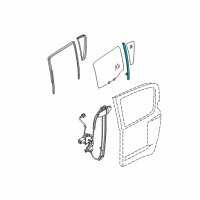 OEM 2006 Nissan Pathfinder Sash Assy-Rear Door Partition, LH Diagram - 82223-EA500