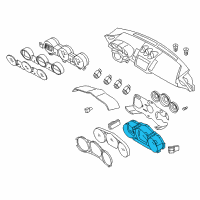 OEM 2004 Nissan 350Z Speedometer Assembly Diagram - 24820-CE564