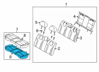 OEM 2022 Hyundai Elantra Pad Assembly-Rear Seat Cushion Diagram - 89150-AA000
