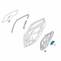 OEM Hyundai Elantra GT Motor Assembly-Power Window Regulator Rear, LH Diagram - 83450-G3000