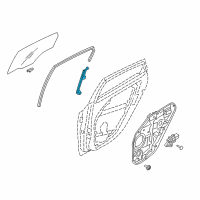 OEM Hyundai Elantra GT Run&Channel-Rear Door Delta Lower, RH Diagram - 83545-G3000